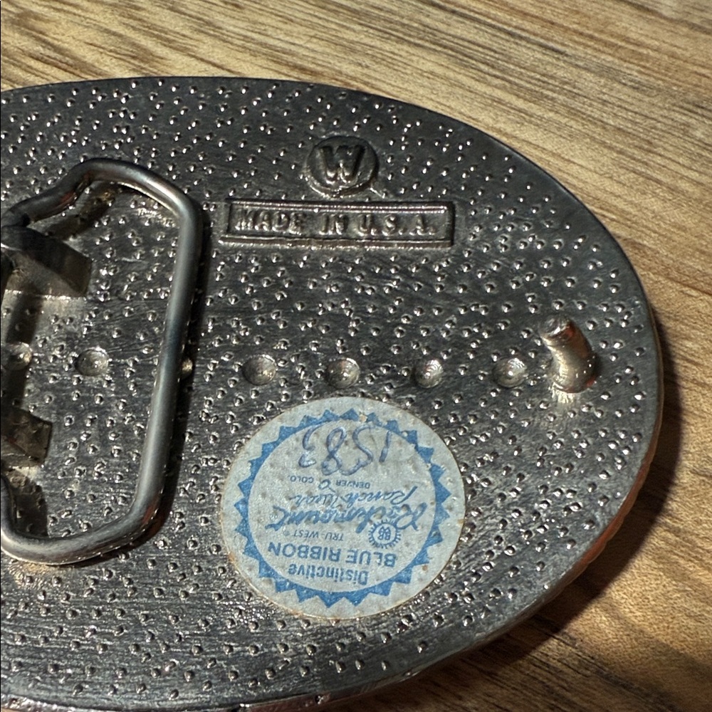 Rockmount Ranch Wear Silver Oval Belt Buckle With Eagle Design View 4